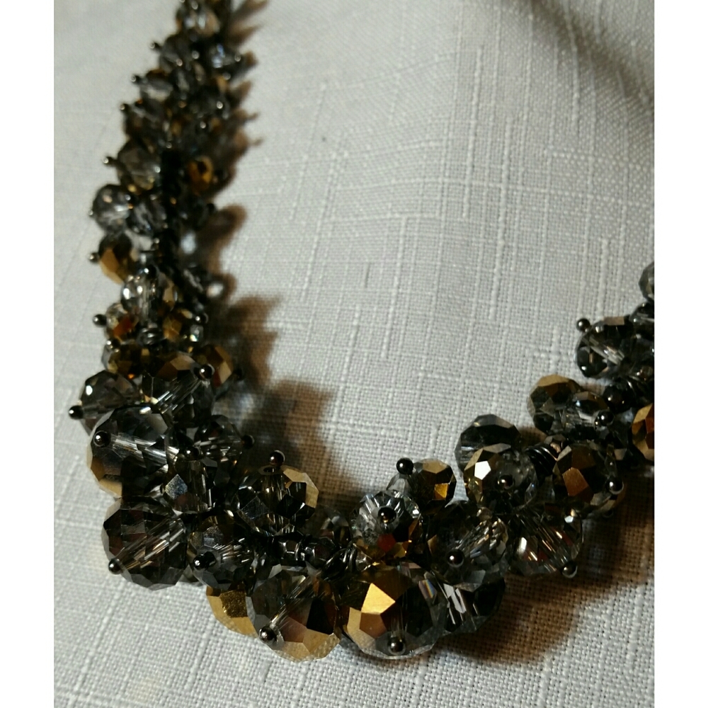Simply Vera NECKLACE Smoke Tone Chain & Glass Bead - Picture 7 of 11
